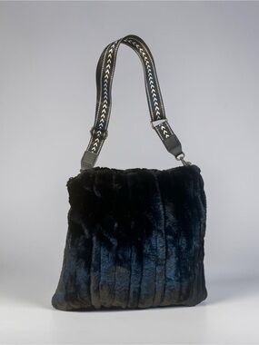 🌟Minky Divine- Reversible Black Faux Fur Coca-Cola Purse